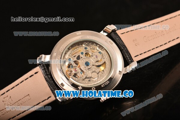 Vacheron Constantin Malte Asia Automatic Steel Case with White Skeleton Dial and Silver Roman Numeral Markers - Click Image to Close